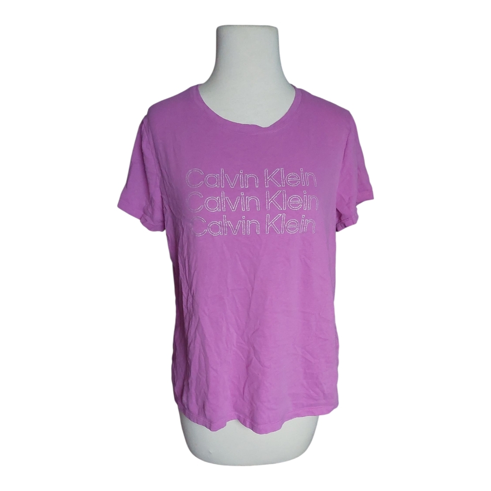 Calvin Klein Purple Relaxed Short Sleeve Tee